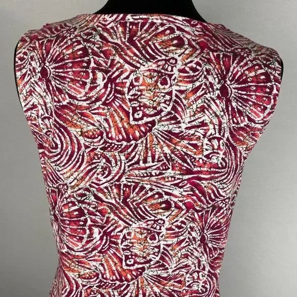 Christopher & Banks Tank Top Women's S Seashell Print Ruffle Neckline Vacation - Picture 9 of 12